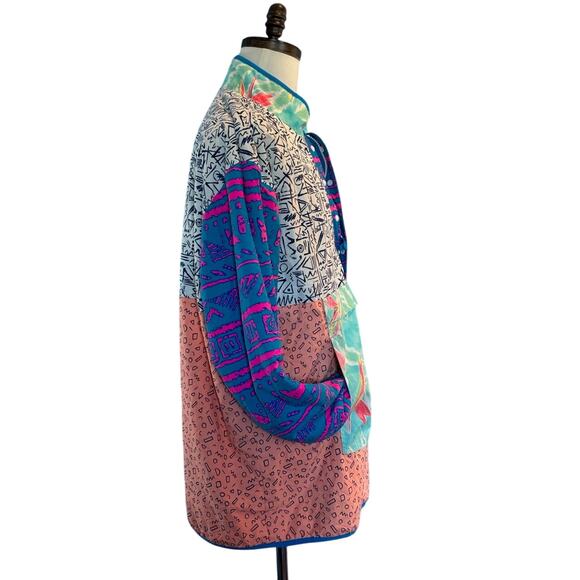 EUC! CHUBBIES Pullover Reversible Jacket Sherpa & 90s Graphics Pockets XXL - Picture 4 of 14